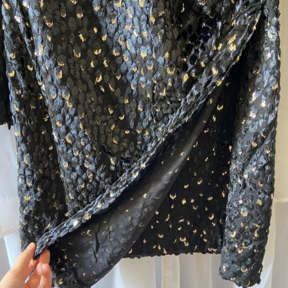 A.L.C. • Jane Metallic Velvet Burnout Mini Dress - Picture 11 of 16